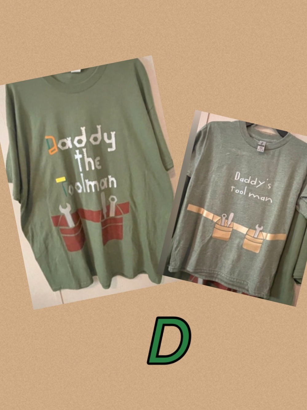 Green T-Shirt Set for Dad and Son
